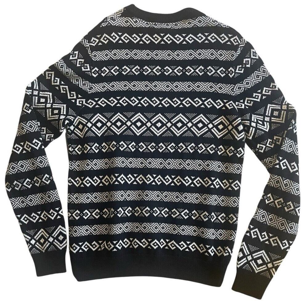 William Rast Men's Cotton Black White Sweater Large NWT MSRP$99 - Picture 2 of 7